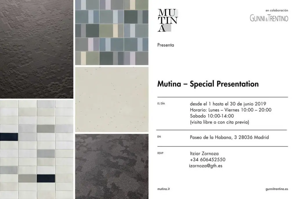 Exposición de cerámicas: Lo nuevo de MUTINA en GUNNI&#038;TRENTINO, Gunni &amp; Trentino