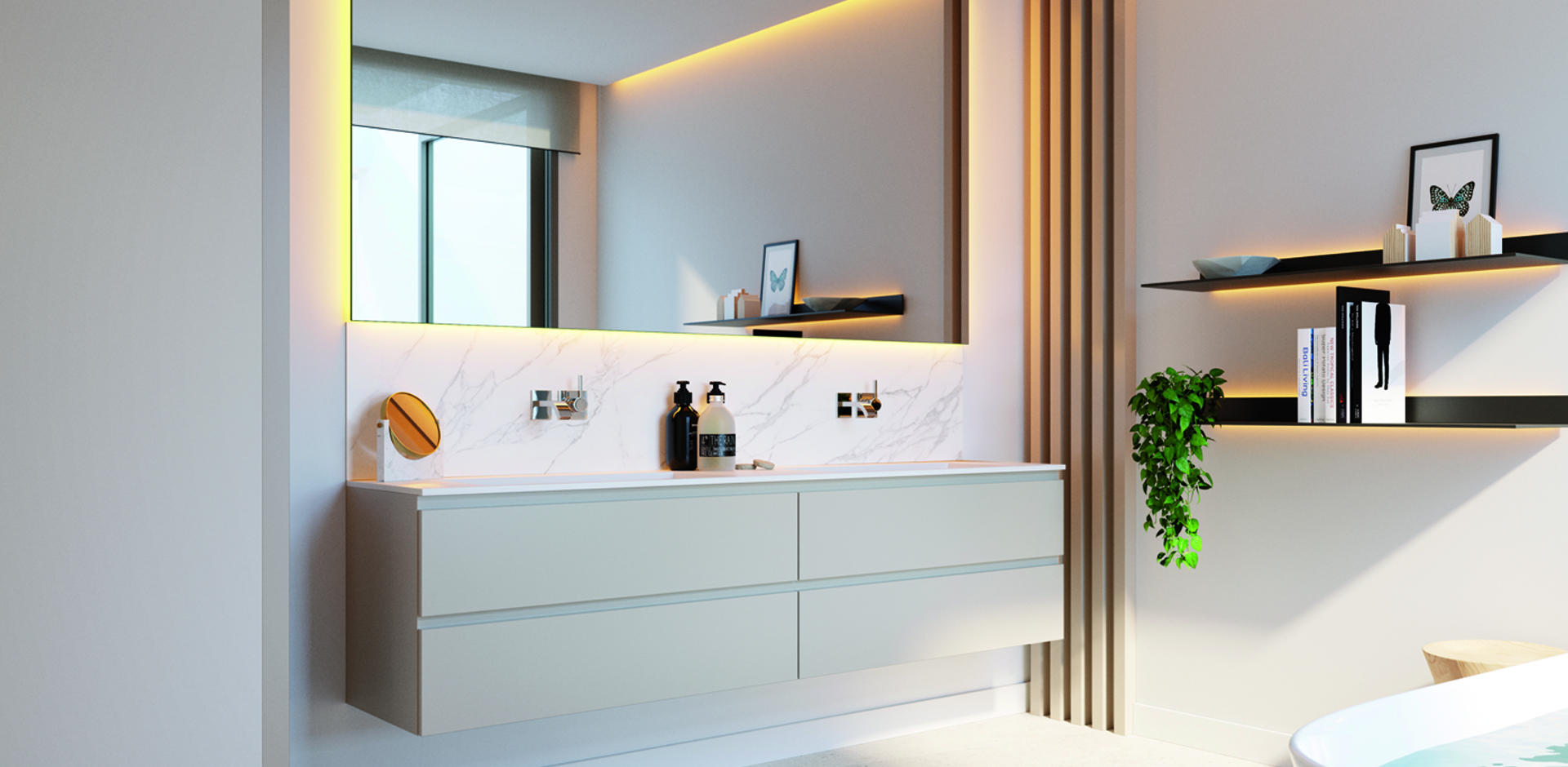 Muebles para baño de lujo con diseños modernos y clásicos